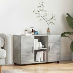 VidaXL Buffet Gris b&eacute;ton 88,5 x 30,5 x 55,5 cm Bois d'ing&eacute;nierie