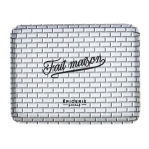 Plateau De Service "brooklyn" 20x26cm Noir & Blanc Prix