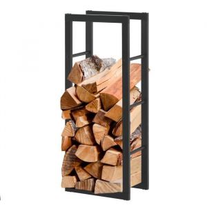 Tagère pour bois de cheminée Porte bûches Pour l'intérieur et l'extérieur 100 x 25 x 40 cm