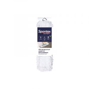 Spontex expert Tête de balai plat lavant et dépoussiérant
