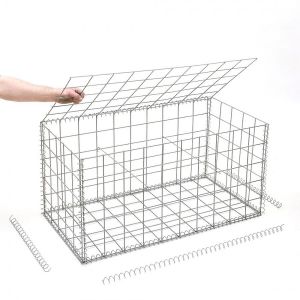 Art-garden - Gabion pour mur en gabion - 100 cm x 50 cm x 50 cm Maille rectangulaire 50 mm x 100 mm (Spirales) 3.8 mm