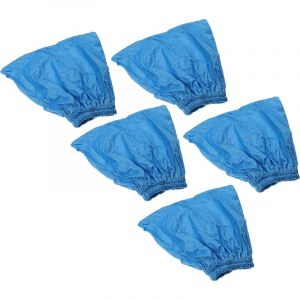 Vhbw 5x Filtres textiles remplacement pour Lidl / Parkside 30250135 pour aspirateur sec et humide - Sac filtrant, lavable, bleu