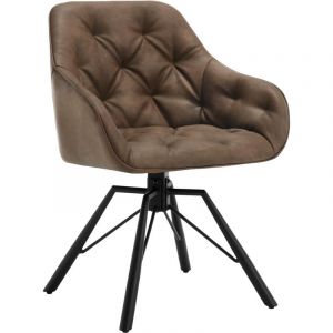 Chaise de Salle à Manger Pivotante - WOLTU - Marron W0ATT0572-1 - Ergonomique et Robuste