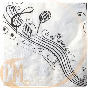 10 serviettes de table musique