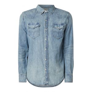 Ralph Lauren Chemise en jean coupe classique avec fermeture à bouton-pression