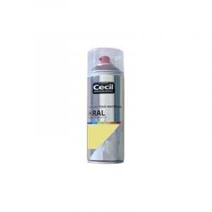 Cecil Peinture Aérosol Tous matériaux Professionnel PA RAL - Ivoire satin (RAL 1015) 0,4 L