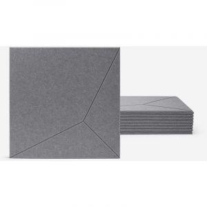 8 panneaux d&eacute;coratifs design insonorisants 60x60 gris Klank-GC