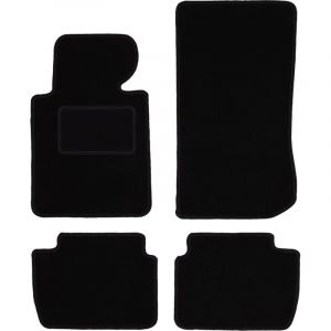 Tapis en velours noir pour : BMW 3 E46 compacte, coup&eacute;, berline, break, touring (1998-2007)