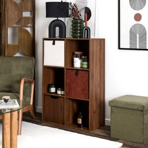 The home deco factory Rangement Modulable 6 Cases Tiffany