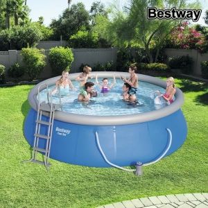 Bestway Kit Piscine ronde autoportante Ø4,57 x H1,22m