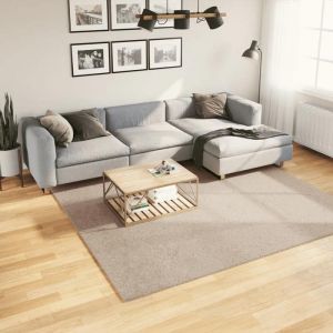 VidaXL Tapis à Poils Courts Doux et Lavable, Moquette de Sol, Tapis de Zone, Carpette de Salon Salle de Séjour Chambre, Moderne, Sable 240x240 cm