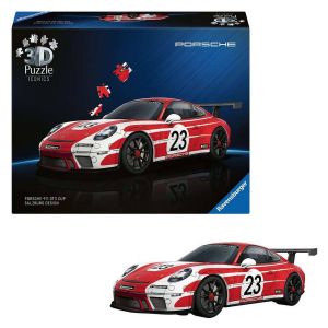 Ravensburger Puzzle 3D V&eacute;hicules - Porsche 911 GT3 Cup Salzburg - A partir de 8 Ans - 108 pi&egrave;ces num&eacute;rot&eacute;es &agrave; Assembler sans Colle - Accessoire de Finition Inclus - 12008038