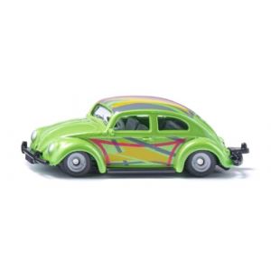 Siku 1586 VW Beetle Custom, Métal/Plastique, Vert Clair, Voiture Jouet pour Enfants, Position abaissée, Pneus Larges
