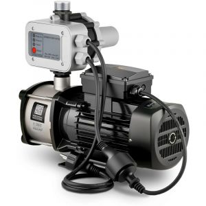 Greencut Bomba de agua BAP750C con presostato de 750 W, caudal 67 L/min y altura m&aacute;xima de bombeo 54 m. Acero inoxidable, silenciosa, f&aacute;cil de