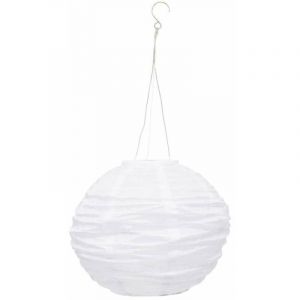 Pro Garden Lampion à suspendre solaire blanc ø28cm