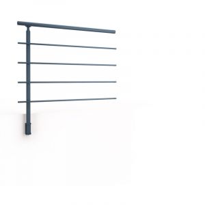 Kit extension garde-corps à plat S Rondo Secundo - Aluminium - Noir