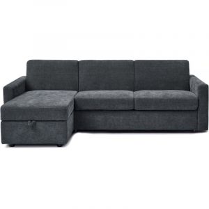 Habitat et Jardin Canapé d'angle réversible et convertible express en tissu 'Celia' - 3 places - Gris