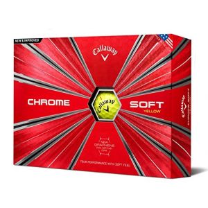 Callaway Chrome Doux Balles de Golf (Lot de 12) (2018 Version), Mixte, Chrome Soft, Jaune