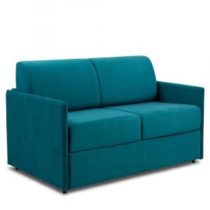 Italian Spirit Canapé fixe COLOSSE 3 places 170 cm accoudoirs fins tweed luna bleu turquoise