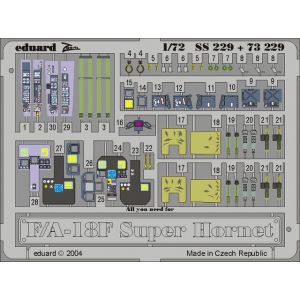 Eduard MAQUETTE F 18F SUPER HORNET HASEGAW/72 73229