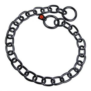 HS Sprenger Collier Pour Chien Noir 4 Mm Maillons Semi-Long (74 Cm)