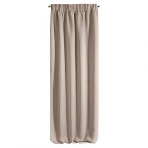 Eurofirany Rideau Lisse Blackout occultant fronceur, Doux, Moderne, Simple, Chambre à Coucher, Chambre d'enfant, Salon, Poudre, 135 x 270 cm