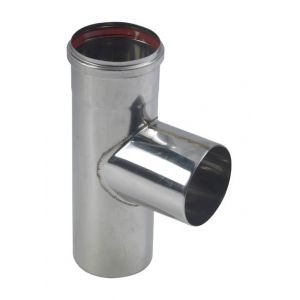 Ten Té équerre 90° inox 316 4/10 O100 + joint a levres