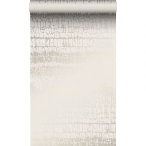 Papier peint peau d'animal blanc cass&eacute; Origin Wallcoverings