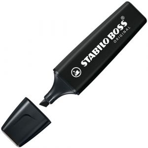 Stabilo Marqueur BOSS ORIGINAL Marker - lot x 10 feutres marqueurs - noir