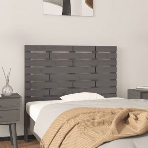 VidaXL Tête de lit murale Gris 81x3x63 cm Bois massif de pin