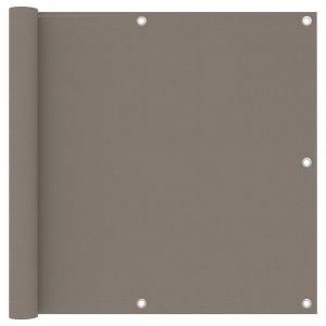 Écran de balcon brise pare vue protection confidentialité 90 x 500 cm tissu oxford taupe 02_0010393