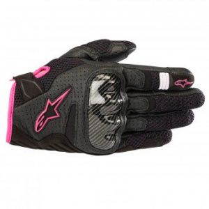 Alpinestars Gants textile/cuir femme Stella SMX-1 Air V2 noir/fushia -