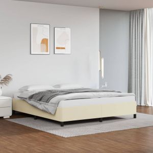 VidaXL Cadre de lit Crème 160x200 cm Similicuir Crème