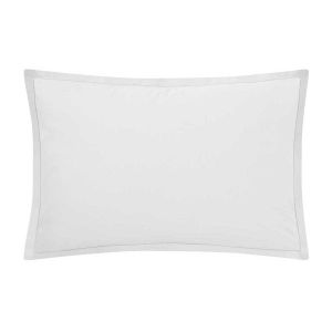 Essix Taie d'oreiller en coton blanc 50x70 Made in France