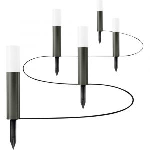 Image de Osram Lampe de jardin LED LED int&eacute;gr&eacute;e 6.5 W Endura&reg; Garden Pole 4058075125056 blanc chaud gris fonc&eacute; set de 5