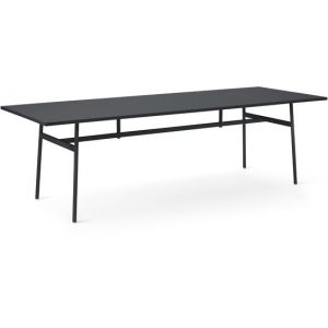 Normann Copenhagen Bureau Union / 250 x 90 cm - Stratifié Fenix noir en métal