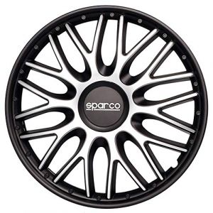 Image de sparco 4 ENJOLIVEURS 13'' ROMA ARGENT-NOIR