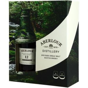 Image de Aberlour Coffret 12 ans Un-chillfiltered Speyside Whisky + 2 verres