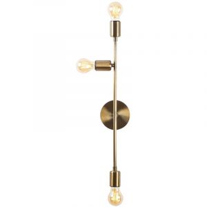 Applique Murale Interieur, Lampe Murale Industrielle Bois, Vintage 15x15x65 cm