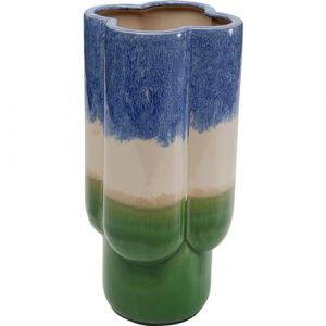 Kare Design Kare Lighthouse Tulip Vase décoratif en céramique Fait à la Main Multicolore 34 cm (H)