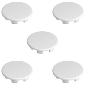 Cyclingcolors 5x CACHE TROU PLASTIQUE 6,4MM BLANC BOUCHON PROTECTION TROU MEUBLE MUR CLOISON VIS QUINCALLERIE