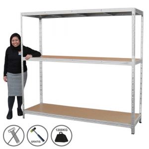 Monster shop Monsterracking - Unit&eacute; de Rayonnage HD Acier Galvanis&eacute; - Gris