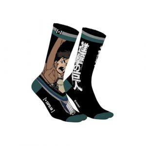 Attack On Titan - Eren - Chaussettes - multicolore - EU 39-42 - 68 % coton, 30 % polyester, 2 % élasthanne,Coton