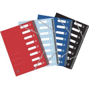Oxford Trieur TOPFILE+ 8 positions couverture en carte lustrée, dos agrafé. Format A4. Coloris assortis