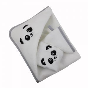 Linandelle Coffret 3 piéces coton brodé PANDA