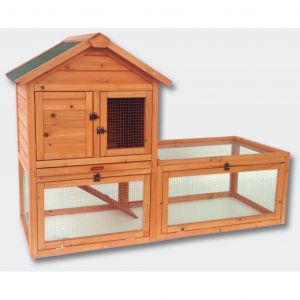 Image de Cabane clapier à lapins rongeurs poulailler lapinière ou autres petits animaux en bois 1420 x 650 x 1000 mm