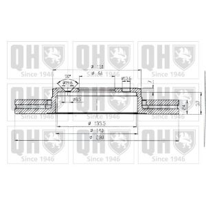 Quinton Hazell Disque de frein avant BDC5143