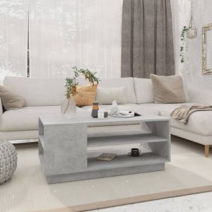 VidaXL Table basse Gris béton 102x55x43 cm Aggloméré