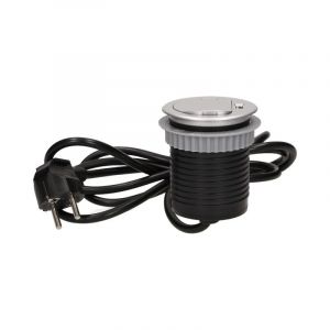 Orno Prise encastrable pour bureau ou plan de travail avec chargeur usb couleur argent