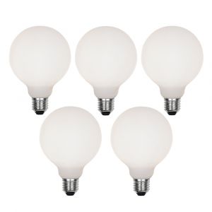 Lot de 5 ampoules LED E27 dimmables G95 mat 4W 430lm 2200-4000K